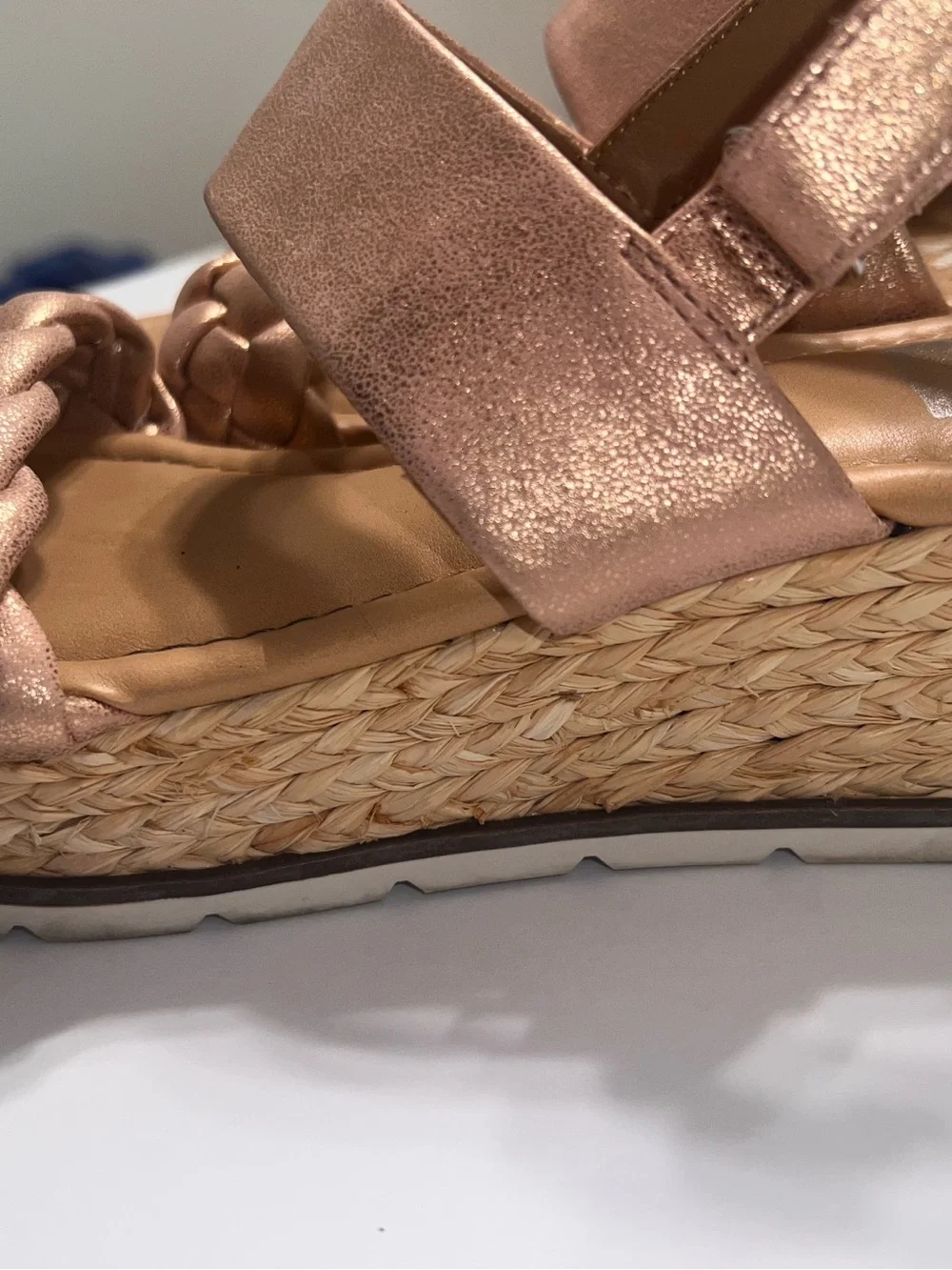 DV by Dolce Vita Girls Rose Gold Braided Strap Sandals